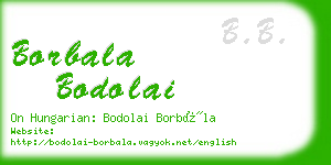 borbala bodolai business card